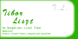 tibor liszt business card